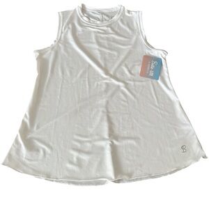Sofibella Sleeveless Tennis Top, NWT, Size-L, Color-White